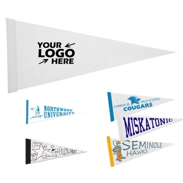 White Felt Pennants